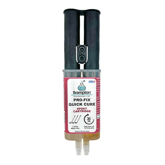Brampton PRO-FIX Quick Cure Golf Epoxy - 30 Minute Golf Club Repair - Golf Epoxy for All Golf Shafts, Golf Heads, Drivers, Putters, and Irons - Engineered for The Golf Industry (0.85oz)