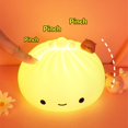 thumbnail image 5 of Cute LED Night Light Mini Touch Lamp Cartoon Night Light Steamed Bun Dumpling Night Light Mini Baby Bedside Lamp Portable Durable Tap Control LED Nursery Night Light for Bedside, 5 of 5