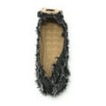 thumbnail image 2 of Victoria K Women's Round Buckle Patched Denim Ballerina Flats, 2 of 4