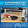 thumbnail image 4 of 1PC Retractable Table Tennis Net Portable Ping Pong Net 175cm Scalable Suit for any Table Outdoor Indoor Use Black, 4 of 6