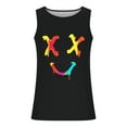thumbnail image 5 of UVEASISHA Cool Tank Tops for Men Smiley Face Print Sleeveless Funny Shirts Hipster Stylish Gym Workout Shirt Summer Casual Athletic Fitness Tanks Black XXL, 5 of 6