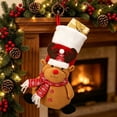 thumbnail image 6 of 3D Plush Christmas Stockings, Stockings for Family, Embroided, Xmas Character for Family Holiday Christmas Party Decorations, 6 of 6
