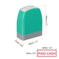 thumbnail image 2 of Paid Cash Notice Stamp Self Inking Red Ink Office Stamps Pre Inked Message Stamp Refillable Business Stamp, Green, 2 of 7