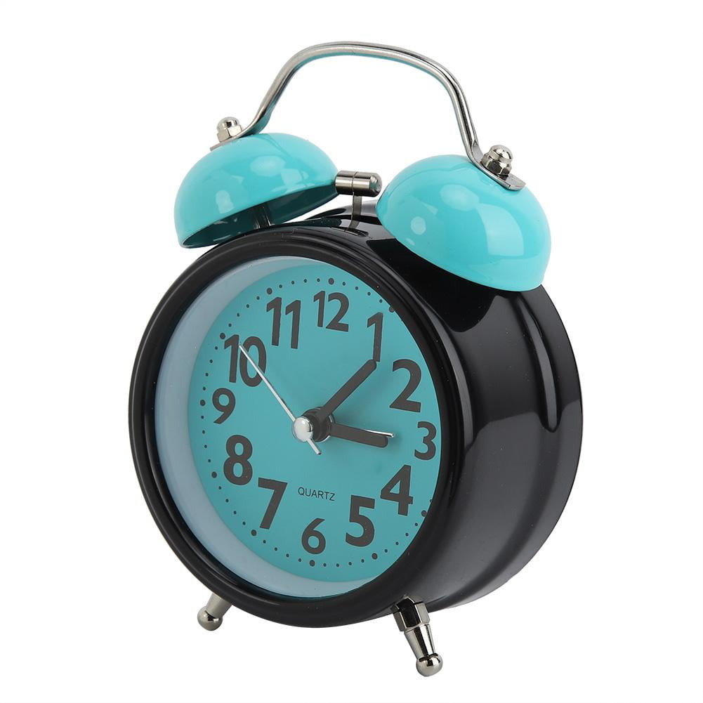 Sonew Light Blue Night Luminous Alarm Clock Double Bell Alarm Clock