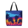 thumbnail image 1 of Fotbe Beach with Palm Trees Bolsa Tote con Estampado para Mujer, Bolsos con Cremallera, Bolsa de Hombro Casual de Gran Capacidad con Bolsillos Internos, 1 of 7