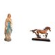 thumbnail image 5 of Figura Decorativa De La Virgen María Con Caballo, Escultura Coleccionable, Estatua De Resina Bendita Para Escritorio, Oficina, Sala De Estar, Estantería, Decoración Del Hogar., 5 of 8