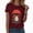Wine, variant on TOWED22 Women Funny Halloween Funny Ghost Graphic Tee Casual Spooky Print Fall Pumpkin Tops(Red,M)