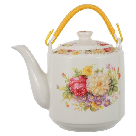 

OUNONA Tea Pot Teapot Kettle Ceramicteakettle Chinese Loose Pots Porcelain Set Water Decorative Vintage Floral Furetro Ceramics