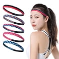 thumbnail image 6 of Ettsollp Sports Headband Great Sweat Absorption Capacity High Elastic Stretch Soft Non-slip Breathable Braided Colorful Reusable Yoga Jogging Pilates Workouts Headband, 6 of 8