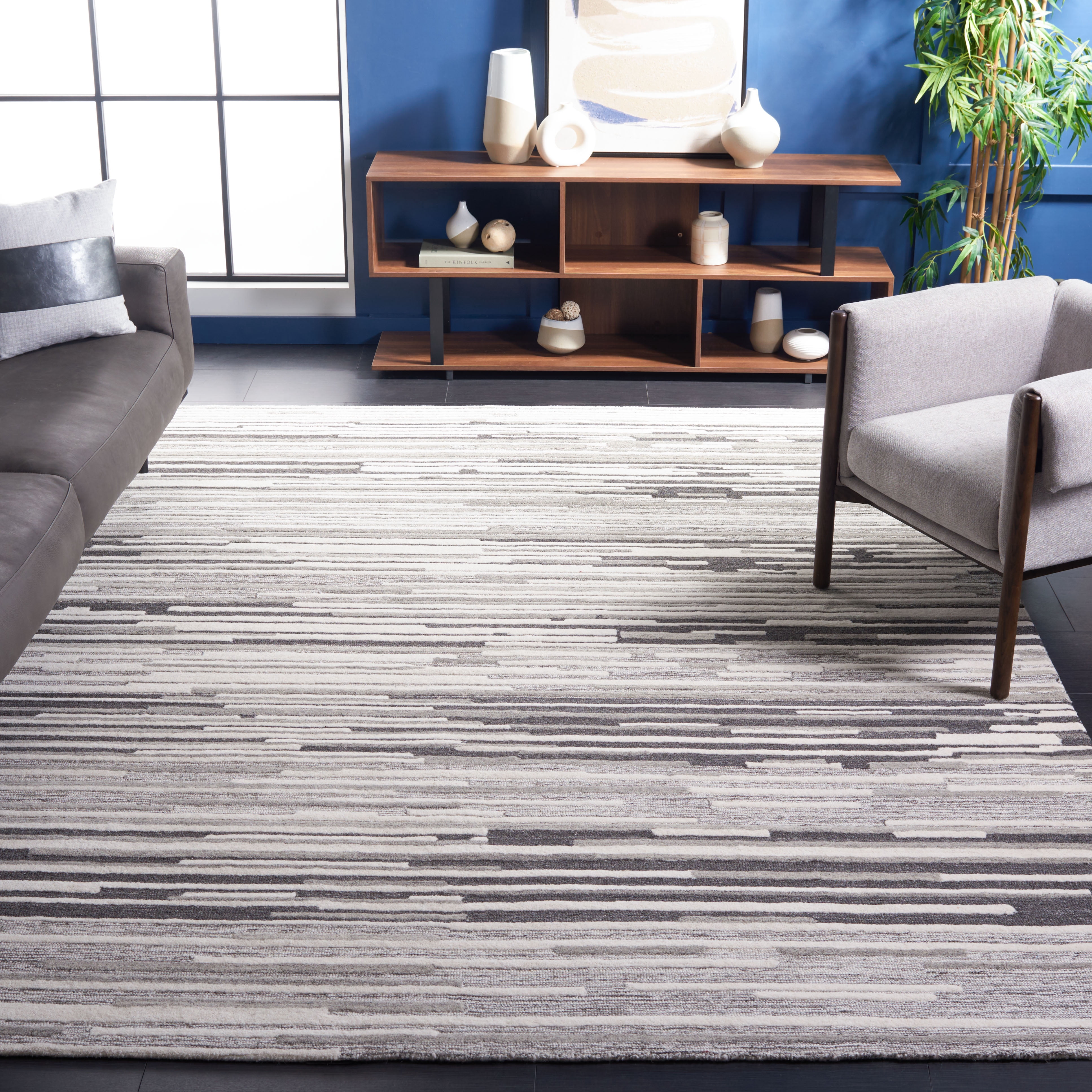 SAFAVIEH Fifth Avenue Dedrick Abstract Area Rug, Natural/Grey, 8' x 10'