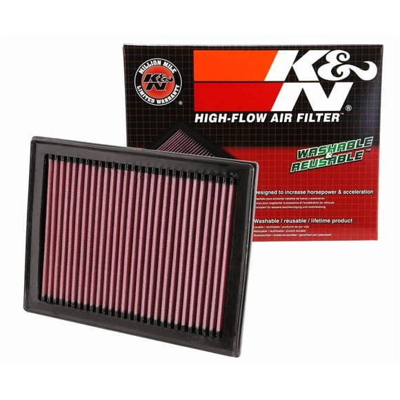 K & N Filters Air Filter 33-2409 FilterCharger; Washable; Red; Cotton Gauze; Panel