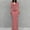 Pink, variant on Fall Dress, Fashion Women Casual Buttocks Round-Neck Solid Long Leeve Dress, Women Gifts, S
