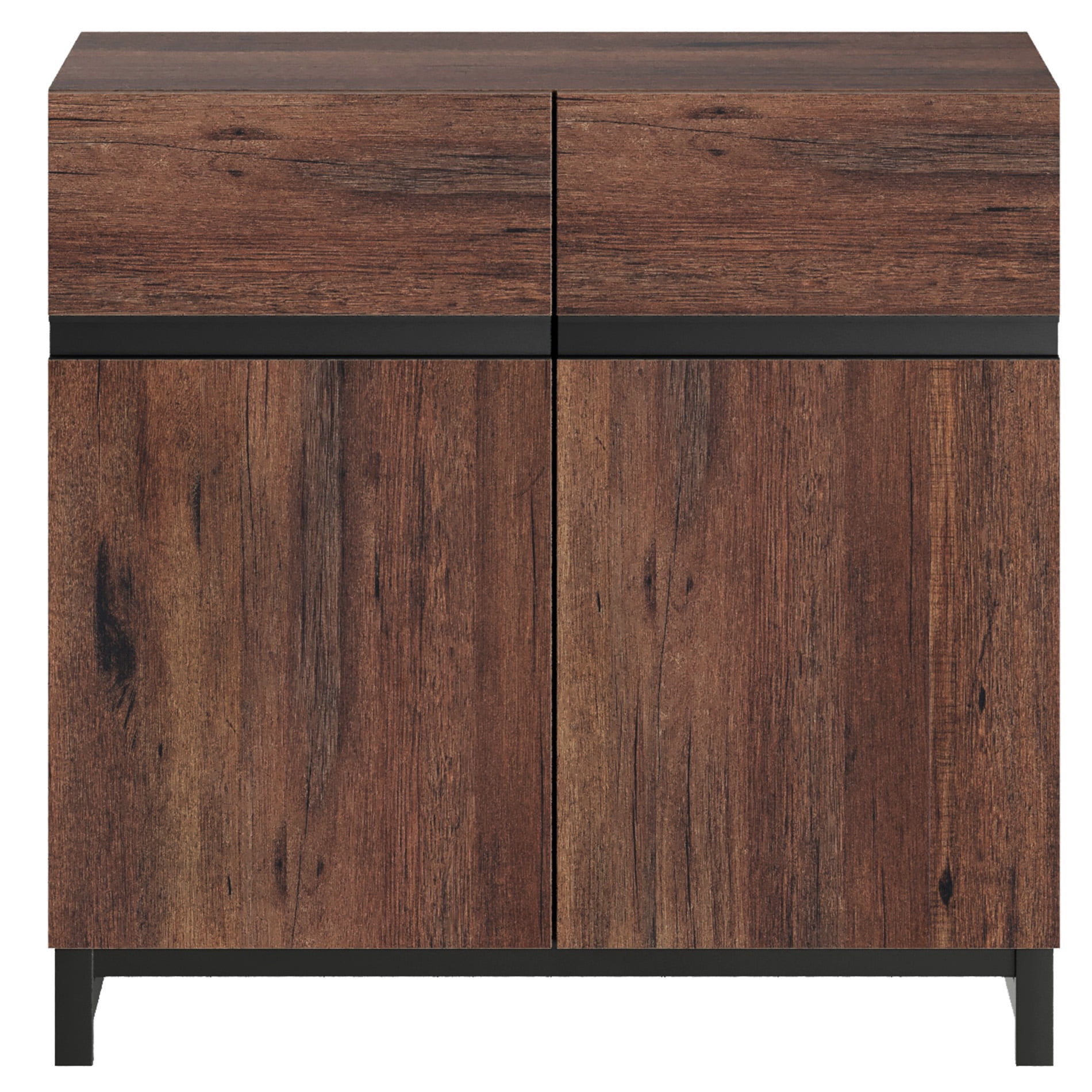 Modern TV Stand for TVs Walnut