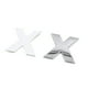 thumbnail image 1 of Auto Adhesivo Pegatina Emblema Distintivo para Coche Metal Tono Plata X Letra del Alfabeto en Forma, 1 of 1