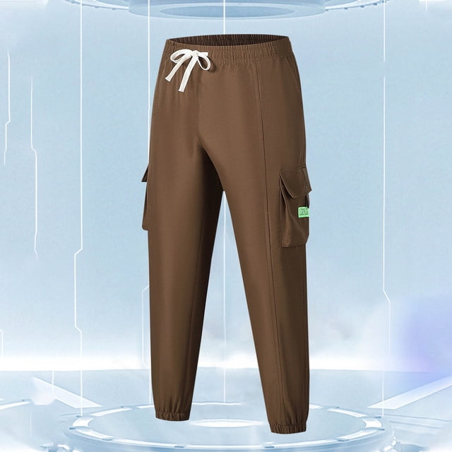 Pantalones largos para hombre, moda, color sólido, holgados y cómodos, ropa de trabajo de pierna recta, pantalones cortos, blusa y pantalones de poliéster para hombre.