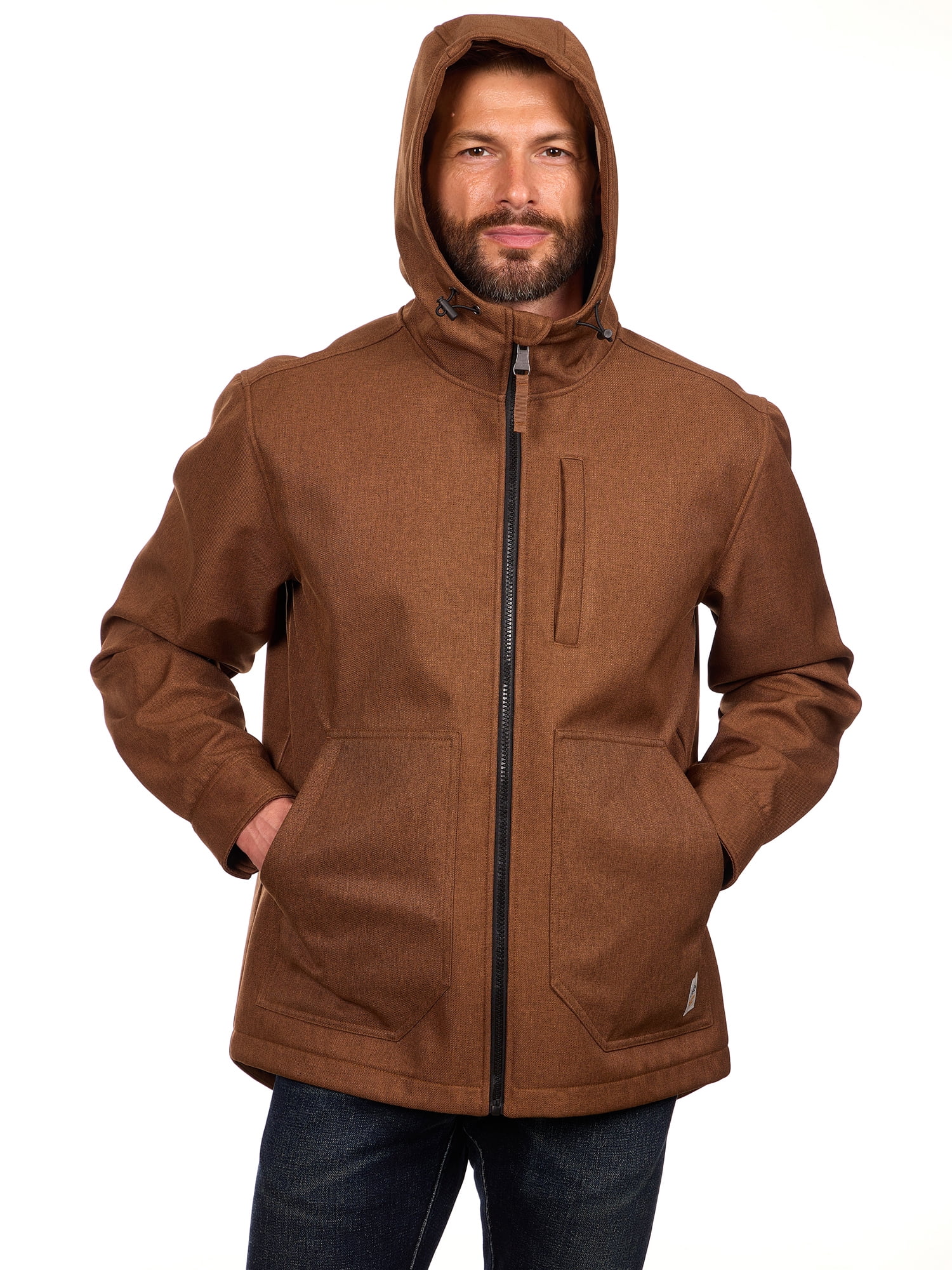 Bass Creek Outfitters Men's Twill Bonded Fleece Softshell Jacket, Sizes M-2XL