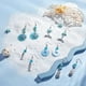 thumbnail image 5 of Kit de inicio para hacer aretes de turquesa, estrella de mar, 10 pares, estilo océano, playa, verano, cuentas turquesas, tortuga, pez, cangrejo, zapatilla., 5 of 9