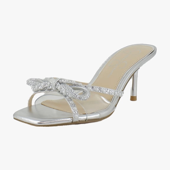 Jessica Simpson Cornilia2 Women's Heels Silver/Clear Size 12 M