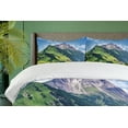 thumbnail image 4 of Ambesonne Nature Duvet Cover Sets, Spring Scene Mountain, 2-King, Green Blue, 4 of 7