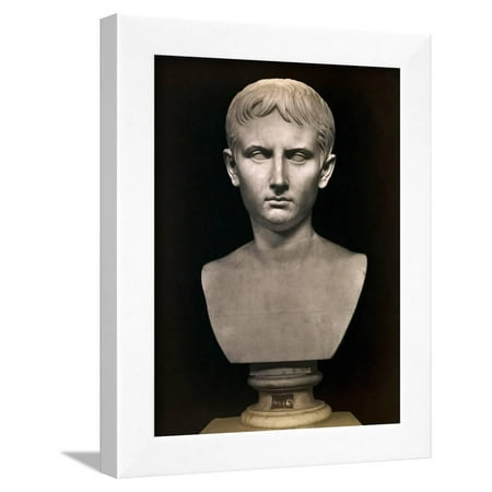Bust of Augustus Caesar Framed Print Wall Art