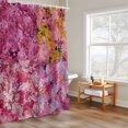 thumbnail image 4 of Cherry Blossoms Shower Curtain, Modern Abstract Art Pink Yellow Cherry Oil Painting Waterproof Shower Curtain Set with 12 Hooks Lightweight Bath Curtains Fabric Bathroom Decor 72x78 Inches, 4 of 9