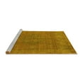 thumbnail image 2 of Ahgly Company Machine Washable Indoor Round Oriental Yellow Industrial Area Rugs, 7' Round, 2 of 4
