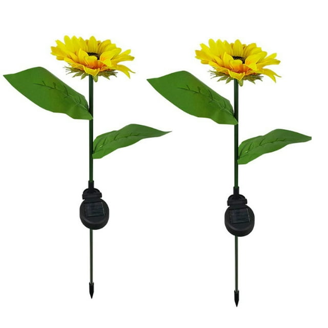 Luz Solar de Exterior Outdo con Forma de Girasol y 8 Ledes para Jardín o Patio