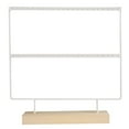 thumbnail image 1 of Earring Storage Rack,2-Layer Iron Wood Earring Ear Stud Display Ear Stud Rack Striking Appearance, 1 of 8