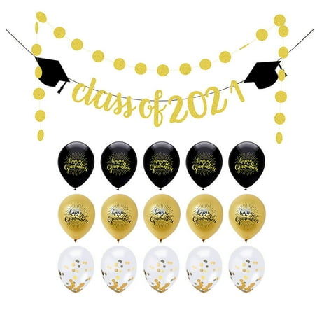 

17pcs Graduation Theme Party Decorative Banner Balloons Hanging Ornament