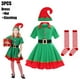 thumbnail image 4 of Disfraz familiar de elfo navideño, traje de juego de rol, disfraz de Papá Noel verde para fiesta, ropa elegante, conjunto de disfraz de madre para niños, 4 of 5