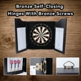 thumbnail image 4 of GSE Games & Sports Expert Solid Wood Dartboard Cabinet Set with Sisal Fiber Dartboard, Dart Scoreboard and 6 Steel Tip Darts for Target Game Indoor Game (Black), 4 of 8