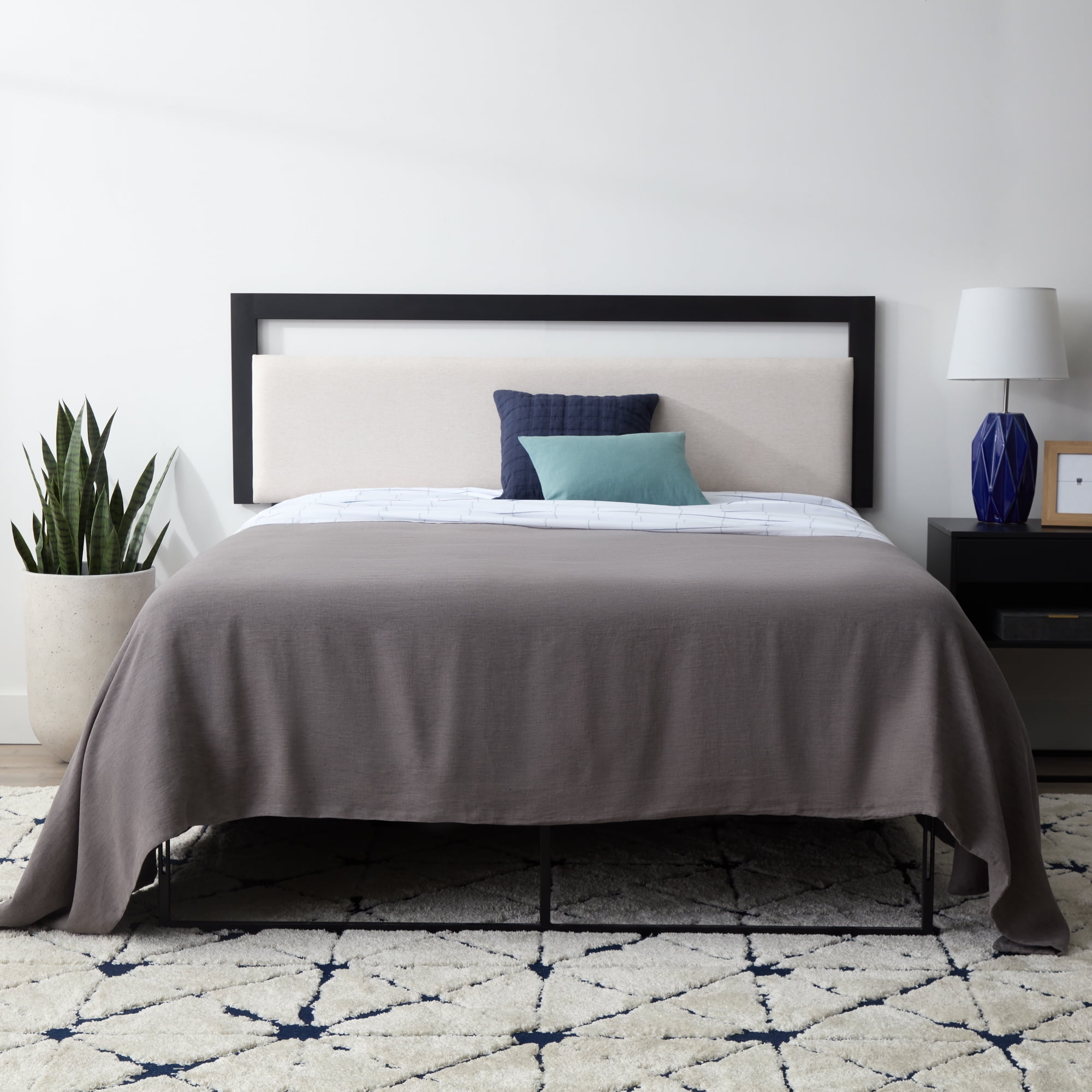 Rest Haven Hampton Open Top Upholstered Headboard, Queen, Oat