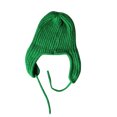 thumbnail image 6 of XIAOCHA Rib‑Knit Earflap Beanie for Women Solid Outdoor Fall‑Winter Headwrap,Green, 6 of 8