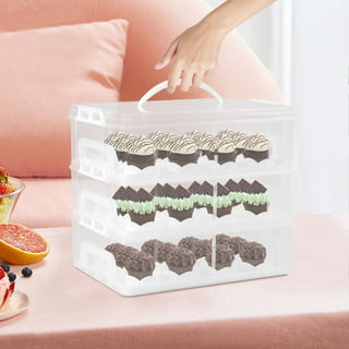 DuraCasa Cupcake Carrier, Cupcake Holder - Premium Upgraded Model - Store  up to 36 Cupcakes or 3 Large Cakes - Stacking