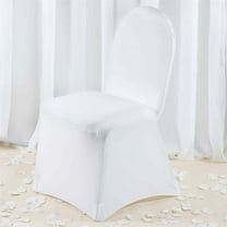 BalsaCircle White Solid Banquet Premium Spandex Stretchable Chair Cover Event Slipcover