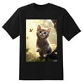 thumbnail image 2 of Plus Size Shirt for Women Black Tops for Women Short Sleeves Shirt for Women Cats T Shirt Crewneck Shirt for Women XS, 2 of 5