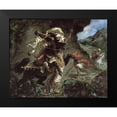 thumbnail image 2 of Delacroix, Eugene 18x15 Black Modern Framed Museum Art Print Titled - Tiger Hunt, 2 of 5