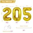KEYYOOMY 16 Inch Gold 2025 Number Balloons Small Foil Number Balloons