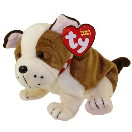 Ty Beanie Babies Huggins the Pitbull Dog Valentine's Day Plush