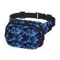 thumbnail image 2 of Balery Blue Lightning Mochila Cinturón para Mujeres y Hombres, Bolsa de Cintura Impermeable de Doble Capa con Correa, 2 of 9