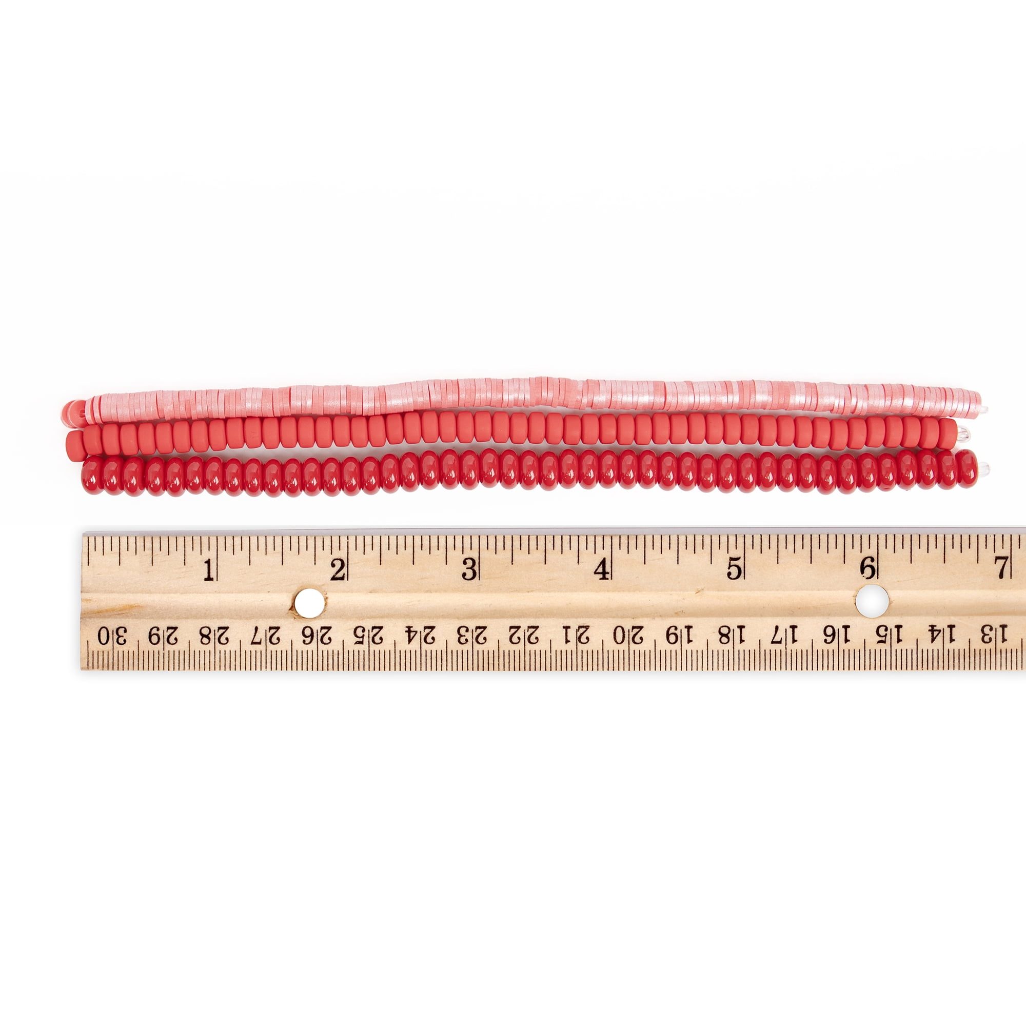 Red Heishi Bead Strand for Vibrant DIY Jewelry Crafting Supplies