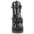 thumbnail image 5 of Demonia ASSAULT-72 Women's 4 3/4" Block Heel Cleated Black Patent Platform Ankle Boots with Rubber Claw Spikes, 5 of 5