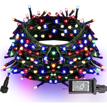 Hulmay 300 LED Christmas String Lights, 98 FT Waterproof Green Wire with 8 Modes, Twinkle Fairy String Lights Plug-in for Indoor & Outdoor Xmas Party Yard Garden (Multicolor)