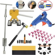 Paintless Dent Repair Tool Dent Puller Kit Pops a Golden Lifter & Glue Gun for Automobile Body Motorcycle Refrigerator Washer Dent Removal