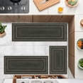 thumbnail image 4 of Ileading Boho Kitchen Rugs Sets 3 Piece with Runner Non Slip Kitchen Mats for Floor Washable Green, 4 of 12
