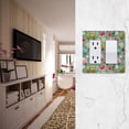 thumbnail image 5 of Yayeee Rocker Switch Wall Plate 3-Gang 6.5"x4.6" Home Decorative Outlet Cover, Green Cartoon Trucks Pattern, 5 of 6
