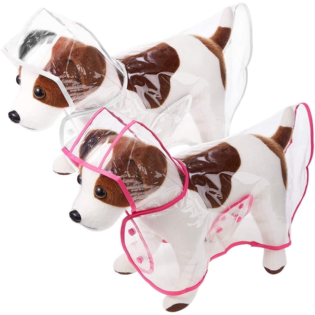 Traje de lluvia impermeable de 2 piezas para perros, ropa impermeable para mascotas, chaqueta impermeable con capucha de plástico, poncho de lluvia para cachorros, ropa de lluvia pequeña