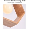 thumbnail image 5 of Plafonnier Rond en Bois, Lampe de Plafond Artistique Moderne pour Salon et Bureau, Design Semi-Encastré avec Base à Vis E26, Forme Géométrique Classique, 5 of 5