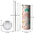 thumbnail image 6 of Cute Mushroom Tumbler 20 oz Travel Coffee Mug Pink Mushroom Skinny Tumblers with Lid and Straw Stainless Steel Insulated Coffee Cups Mushroom Lovers Gifts for Women Girls, 6 of 6