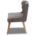 thumbnail image 4 of Baxton Studio Melody Tufted Wingback Loveseat in Gray and Light Brown, 4 of 9